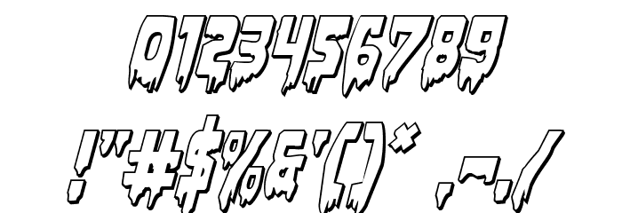 Bloodlust 3D Italic Font OTHER CHARS