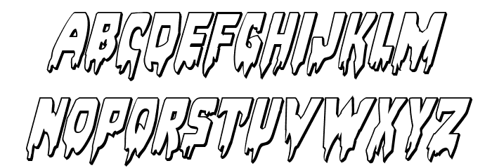Bloodlust 3D Italic Font LOWERCASE