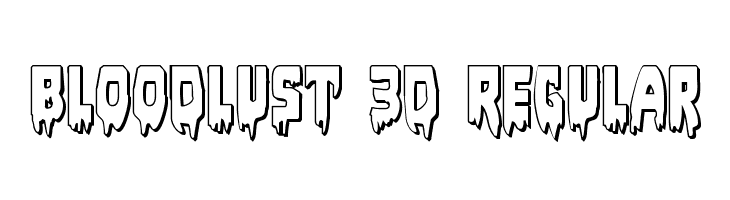 Bloodlust 3D Regular Font