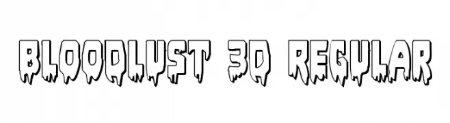 Bloodlust 3D Regular  baixar fontes gratis