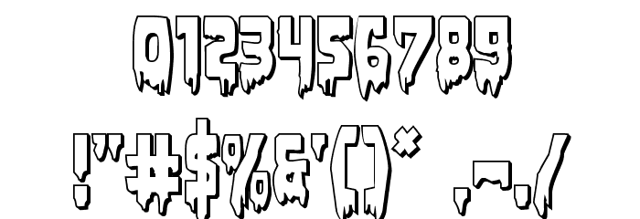 Bloodlust 3D Regular Font OTHER CHARS