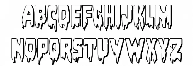 Bloodlust 3D Regular Schriftart Groß