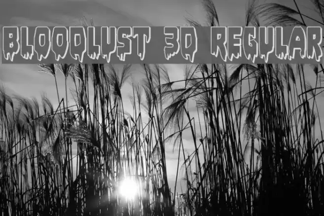 Bloodlust 3D Regular Font examples