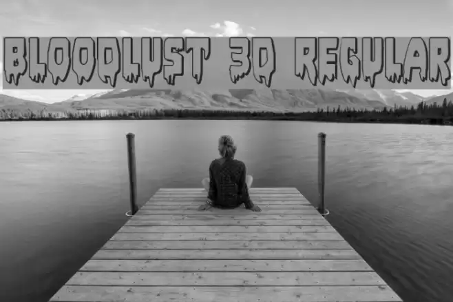 Bloodlust 3D Regular Font examples