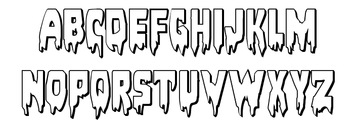 Bloodlust 3D Regular Font LOWERCASE