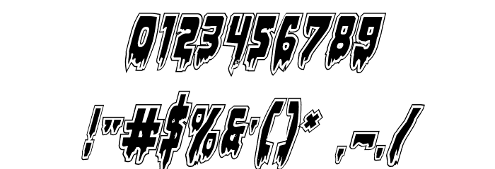 Bloodlust Academy Italic Font OTHER CHARS