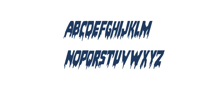 Bloodlust Condensed Italic Lowercase