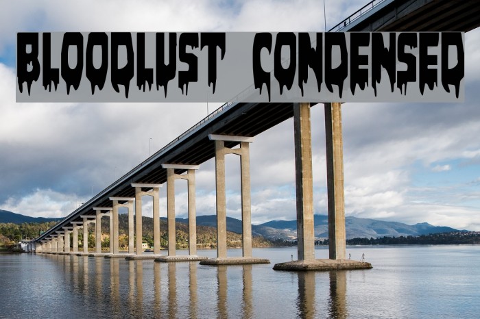 Bloodlust Condensed Font examples