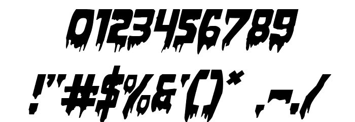 Bloodlust Expanded Italic Font OTHER CHARS