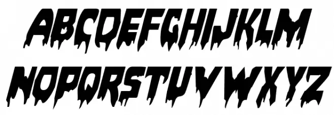 Bloodlust Expanded Italic Polices MAJUSCULES