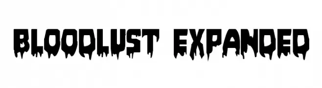 Bloodlust Expanded  フリーフォントのダウンロード
