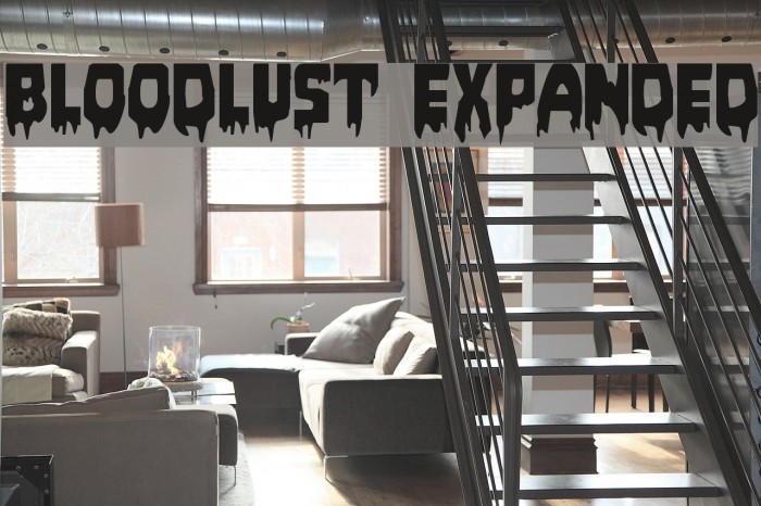 Bloodlust Expanded Font examples