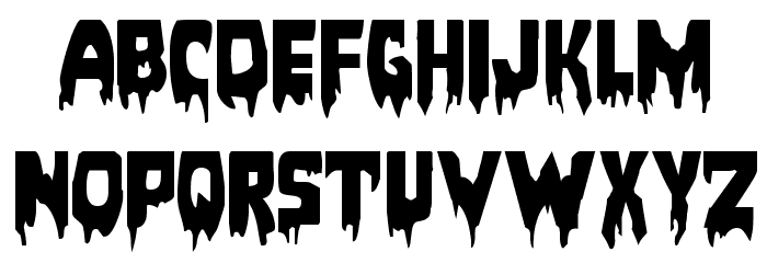 Bloodlust Expanded Font LOWERCASE