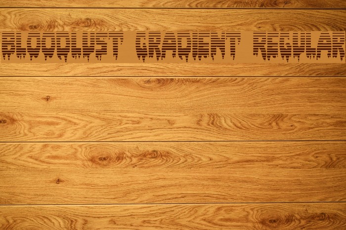 Bloodlust Gradient Regular Font examples
