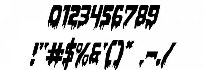 Bloodlust Italic Font OTHER CHARS