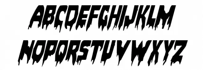 Bloodlust Italic 字体 大写