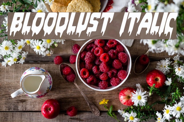 Bloodlust Italic Example 1