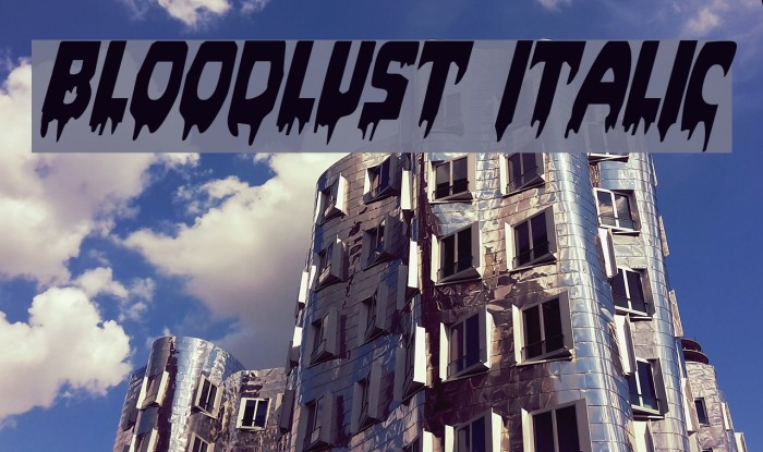 Bloodlust Italic Example 2