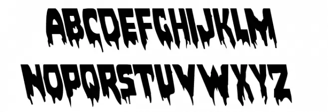 Bloodlust Leftalic Font UPPERCASE