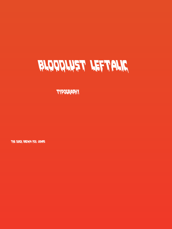Bloodlust Leftalic Poster