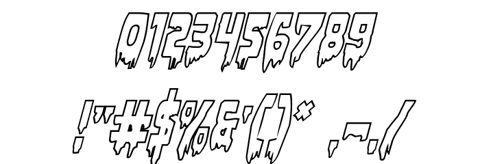 Bloodlust Outline Italic Font OTHER CHARS