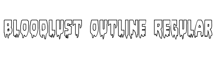 Bloodlust Outline Regular Font