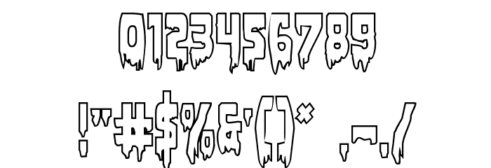 Bloodlust Outline Regular Font OTHER CHARS