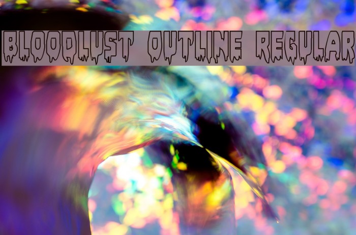 Bloodlust Outline Regular Font examples