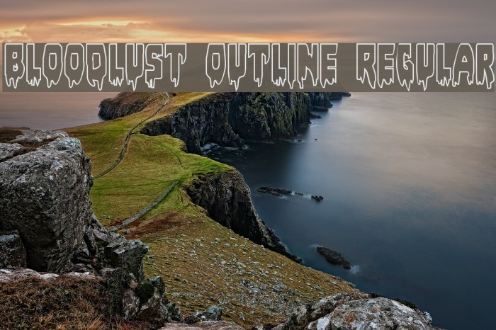 Bloodlust Outline Regular Font examples
