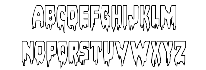 Bloodlust Outline Regular Font LOWERCASE