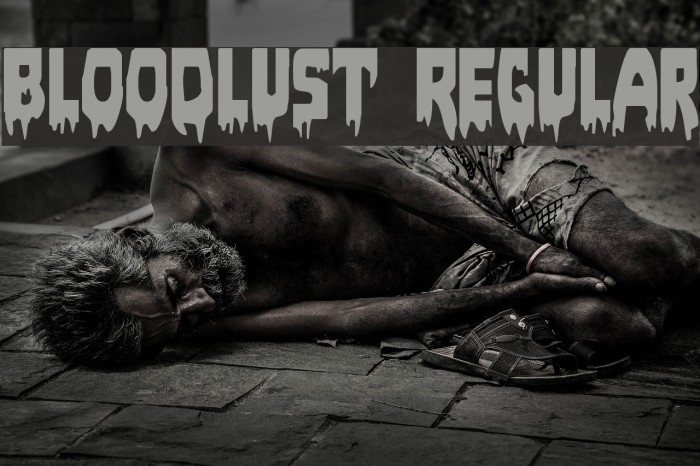 Bloodlust Regular Font examples