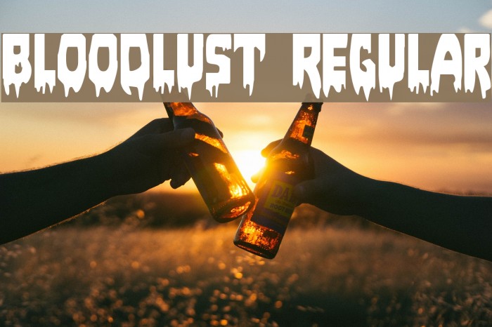 Bloodlust Regular Font examples