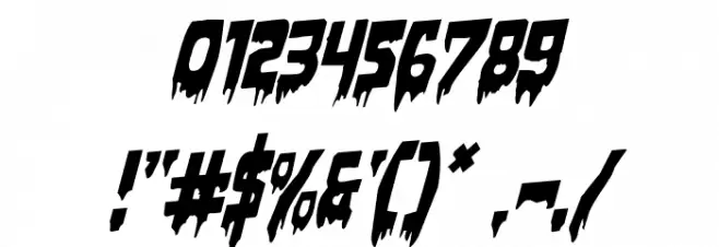 Bloodlust Rotalic Font OTHER CHARS