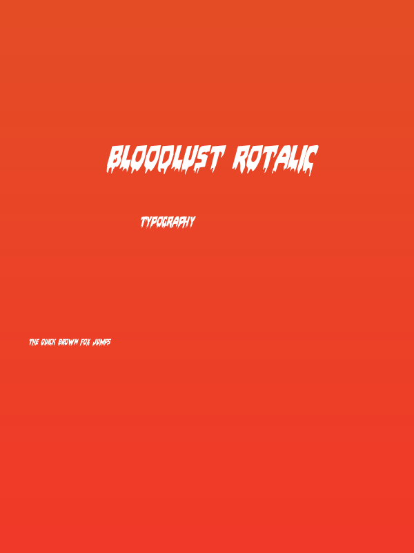 Bloodlust Rotalic Poster