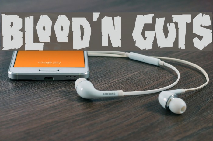 Blood'n Guts Font examples