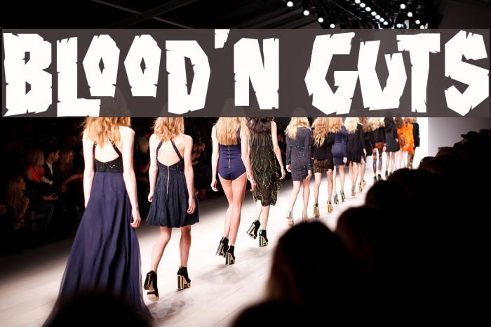 Blood'n Guts Font examples