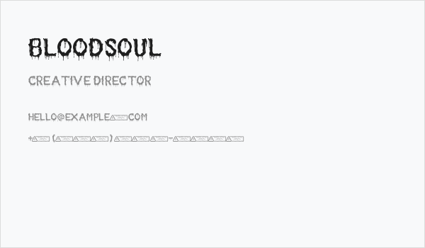 Bloodsoul Business Card