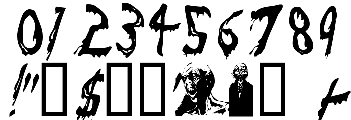 Bloodsuckers Schriftart Anderer Schreiben