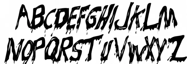 Bloodsuckers Schriftart Groß