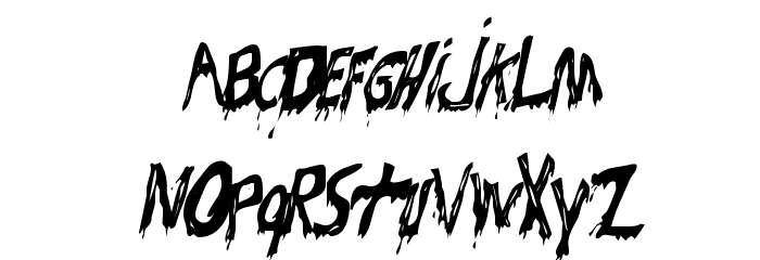 Bloodsuckers Schriftart Kleinbuchstaben