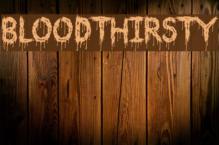 Bloodthirsty Font examples