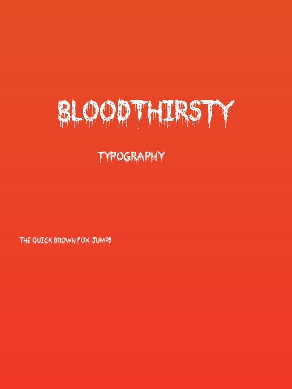 Bloodthirsty Poster