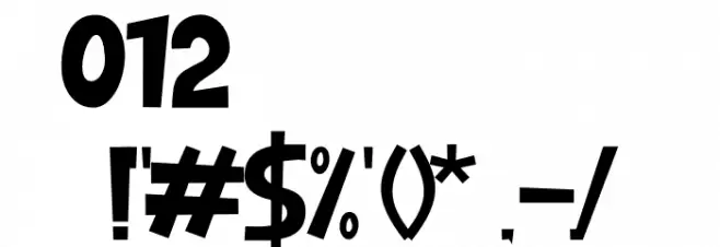 Bloody Buzzett Font OTHER CHARS