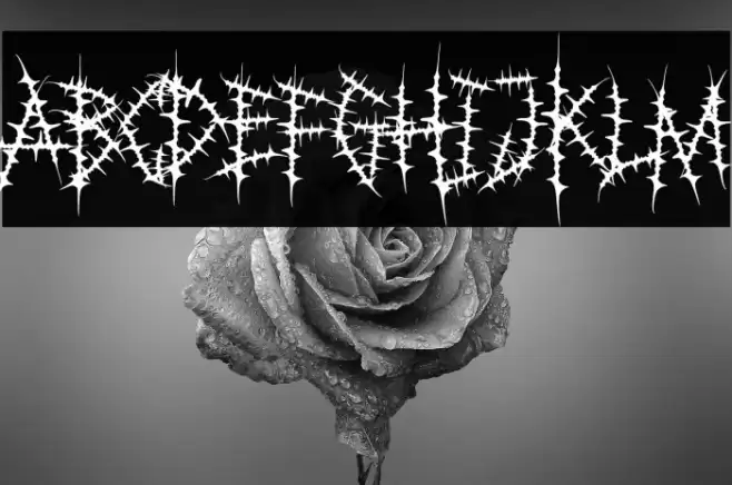 Bloody Durian Font examples