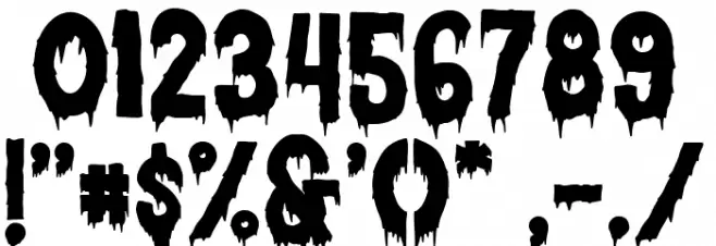 Bloody Frozen Regular Font OTHER CHARS