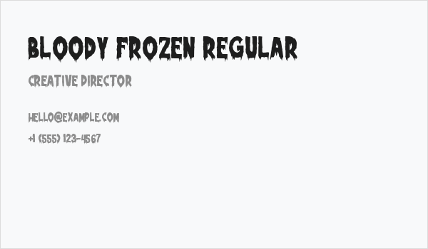 Bloody Frozen Regular Business Card