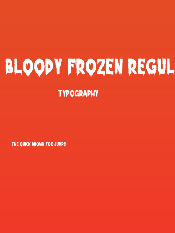 Bloody Frozen Regular Poster
