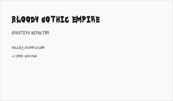 Bloody Gothic Empire Business Card