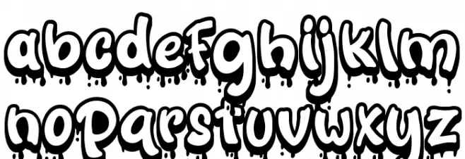 Bloody Ichor Extrude Font LOWERCASE