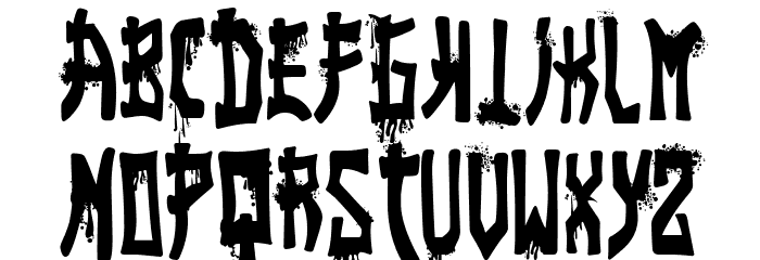 Bloody Japan Font UPPERCASE
